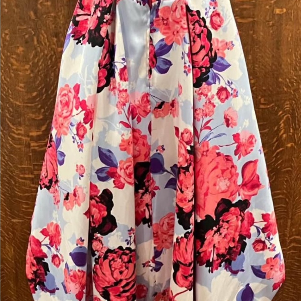 B Darlin Pink and Purple High-Low Cocktail Skirt - Picture 3 of 5